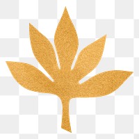 Png chestnut leaf mockup paper craft style