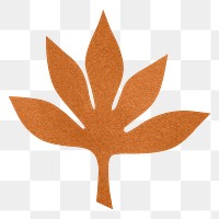 Png chestnut leaf mockup paper craft style