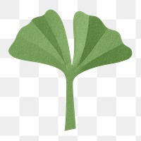 Ginkgo leaf png mockup paper craft style