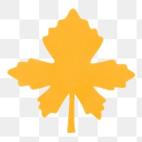 Maple leaf mockup png paper craft style