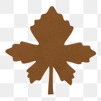 Leaf mockup png paper craft style