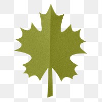 Leaf mockup png paper craft style