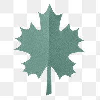 Leaf mockup png paper craft style