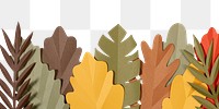 Png autumn leaf border in flat lay style