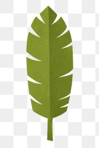 Png banana leaf mockup paper craft style