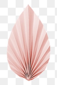 Pink leaf mockup png paper craft style