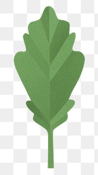 Oak leaf png mockup in paper craft style