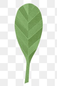 Leaf png mockup in paper craft style