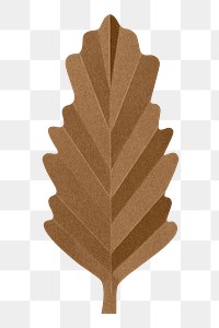 Leaf png mockup in paper craft style