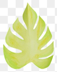 Colorful leaf png mockup in paper craft style