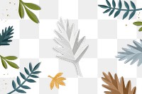 Png paper craft leaf pattern transparent background