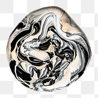 Marble swirl png aesthetic acrylic paint element experimental art