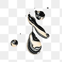 Marble swirl png aesthetic acrylic paint element experimental art