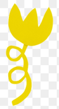 Yellow flower png sticker DIY paper craft