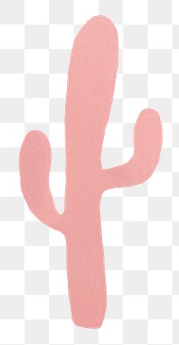 Pink cactus png sticker DIY paper craft