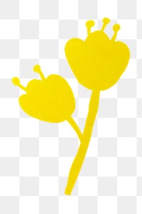 Yellow flower png sticker DIY paper craft