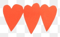 Red heart png sticker DIY paper craft