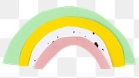 Rainbow png design element DIY paper collage
