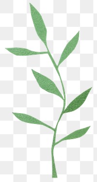 Green leaves png sticker DIY paper craft