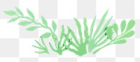 Green leaves png sticker DIY paper craft