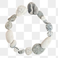 Rock frame png circle on transparent background