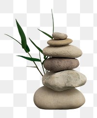 Zen rocks mockup png transparent art of balance concept