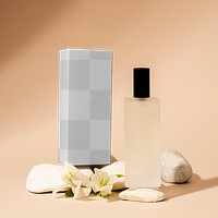 Feminine perfume bottle mockup png fragrance product packaging