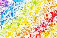 Rainbow png transparent background with wax melted crayon art