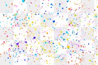 Colorful png transparent background with wax melted crayon art