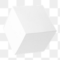 Blank white box mockup png design element