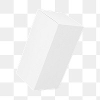 Blank white box mockup png design element