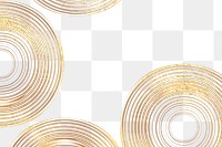 DIY textured circle border png in gold experimental abstract art