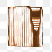 Brown comb painted texture png square abstract DIY graphic experimental art