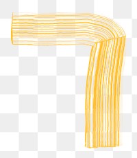 Yellow comb painted texture png raked abstract DIY graphic experimental art