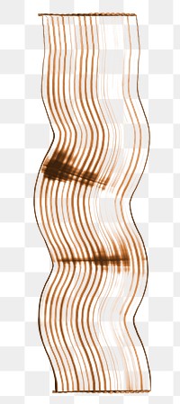 Brown comb painted texture png striped abstract handmade shape experimental art