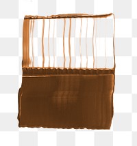 Brown comb painted texture png square abstract DIY graphic experimental art