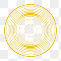 Yellow comb painted texture png circle abstract DIY graphic experimental art