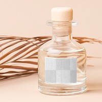 Glass perfume bottle mockup png minimal beauty product packaging