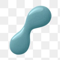 Blue paint drop png design element