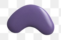 Purple paint drop png design element