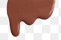 Brown dripping paint png element