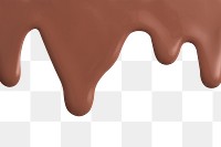 Brown dripping paint png element