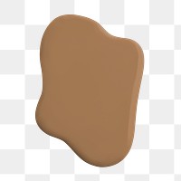 Brown paint drop png design element