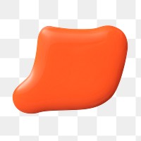 Orange paint drop png design element