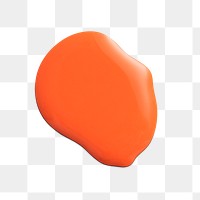 Orange paint drop png/ design element