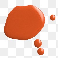 Orange paint drop png design element