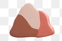 Color paint drop png element together pink and brown