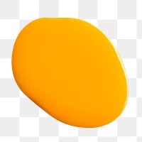 Yellow paint drop png design element