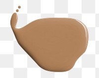 Brown paint drop png design element