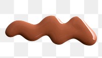 Brown paint drop png design element